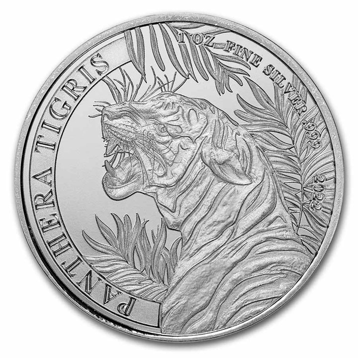 Laos Panthera Tigris Oz Silber Metal Market Europe