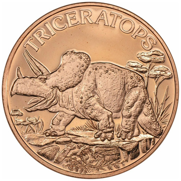 Triceratops 1 unce mědi