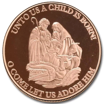 Narození Páně 1 unce mědi