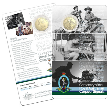 Centenary of the Royal Australian Corps of Signals $1 Hliníkový bronz 2025