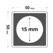 Kapsel na monetę Quadrum Intercept 15 mm 6 sztuk