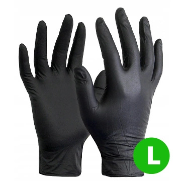 Nitrile gloves for numismatics L (black)