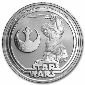 Niue: Star Wars - Luke Skywalker 1 unce Stříbra 2025