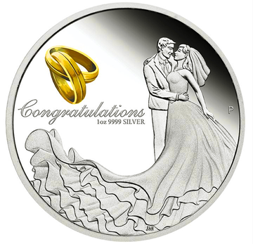 Wedding coloured 1 oz Silver 2023 Proof