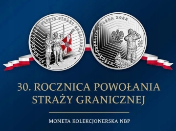 30. rocznica powołania Straży Granicznej 10 zł Srebro 2022 Proof 