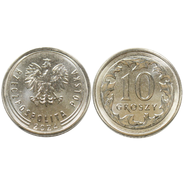 National Bank of Poland: 10 gr from the Mint Bag Coin (100 pcs) - Random Year