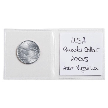 Plastová obálka na 2 mince o velikosti do 42 mm