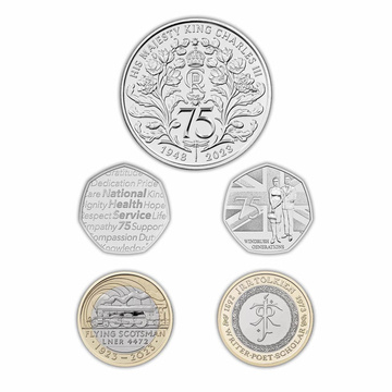 Sada 5 mincí Velká Británie Měďnikel 2023 Commemorative Coin
