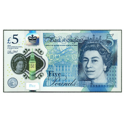 Banknote 5 Great British Pound - Queen Elizabeth II (5 pound / 5 GBP) Circulated