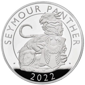 The Royal Tudor Beasts: Seymour Panther 1000 gramů stříbra 2022 Proof