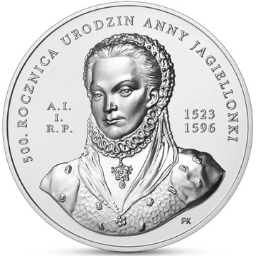 500th Anniversary of Anna Jagiellonka's birth 50 PLN Silver 2023 High Relief Coin
