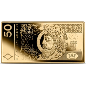 Polské bankovky v oběhu - bankovka 50 PLN Zlatá 2025 proof