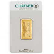  C. Hafner 5 grams Gold Bar LBMA