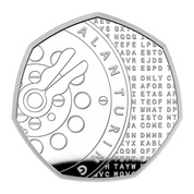 Alan Turing Srebro 2022 Proof Piedfort Coin