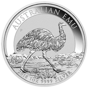 Australijski Emu 1 uncja Srebra 2018