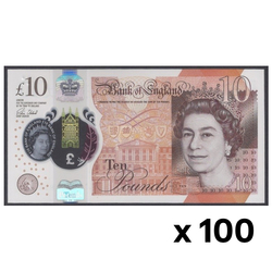 Banknote 10 Great British Pound - Queen Elizabeth II (10 pound / 10 GBP) 100 pcs Circulated 