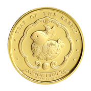 Bhutan: Lunar Year of the Rabbit coloured 1/4 oz Gold 2023