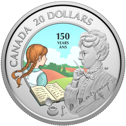 Canada: 150th Anniversary of the Birth of L. M. Montgomery $20 coloured Silver 2024 Proof Coin 