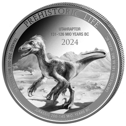 Congo: Prehistoric Life II - Utahraptor 1 oz Silver 2024