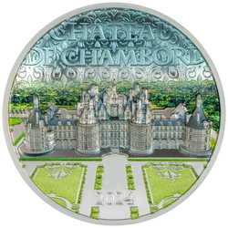 Cook Islands: Château de Chambord 2 oz Silver 2024 Proof Ultra High Relief Coin