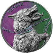 Germania: Beasts - Fenrir coloured 2 oz Silver 2022 Ultra High Relief 