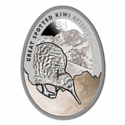 Kiwi kolorowany 1 uncja Srebra 2016 Proof