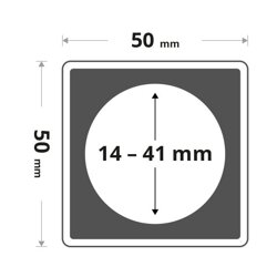 Leuchtturm - Coin Capsule "Quadrum Intercept " different size (6 pcs.)