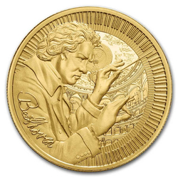 Niue: Icons of Inspiration - Beethoven 1 oz Gold 2024 Coin