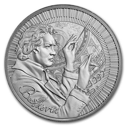 Niue: Icons of Inspiration - Beethoven 1 oz Silver 2024 Proof Coin 