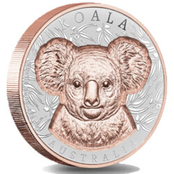 Niue: Native Impressions - Koala 1 oz Silver 2025 Gilded Prooflike Super Incused