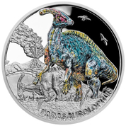 Niue: Prehistoric World - Parasaurolophus coloured $1 Silver 2023 Proof