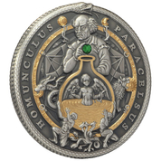 Niue: The Alchemists - Paracelsus $5 Silver 2023 Gilded Antique Finish