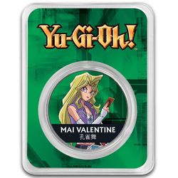 Niue: Yu-Gi-Oh! Mai Valentine coloured 1 oz Silver 2024 Slab