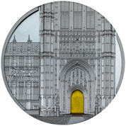 Palau: Tiffany Art Metropolis - Palace of Westminster coloured 5 oz Silver 2023 Black Proof Ultra High Relief