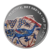 Peacock coloured 1 oz Silver 2013 Coin 