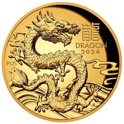 Perth Mint: Lunar III - Year of the Dragon 1 oz Gold 2024 Proof High Relief