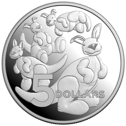 RAM: Baby Coin - Toy Kangaroo 1 oz Silver 2024 Proof