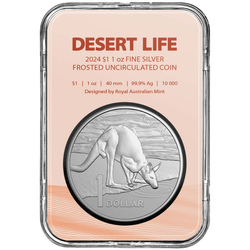 RAM: Kangaroo - Desert Life 1 oz Silver 2024 Frosted Coin 