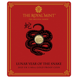 Royal Mint Lunar: Year of the Snake 1/40 oz Gold 2025 Proof