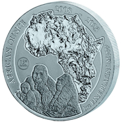 Rwanda: African Ounce - 15th Anniversary Mountain Gorilla 1 oz Platinum 2023