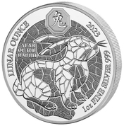 Rwanda: Lunar - Rok Królika 1 uncja Srebra 2023 Proof