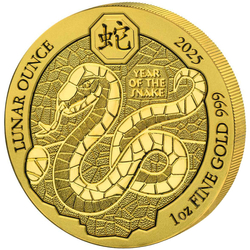 Rwanda: Lunar - Year of the Snake 1 oz Gold 2025