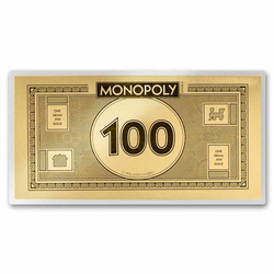 Samoa Bar Coin: Monopoly - Currency Notes 1 gram Gold 2024