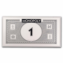 Samoa: Monopoly - Currency Notes 5 grams Silver 2024 CoinBar