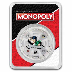 Samoa: Monopoly coloured 1 oz Silver 2024 Coin Slab