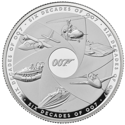 Six Decades of 007 2 oz Silver 2024 Proof 