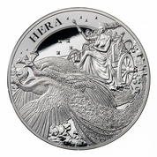 St Helena: Goddess - Hera and the Peacock 10 uncji Srebra 2022 Proof