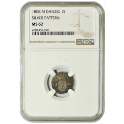 The Free City of Danzig: 1 Shilling Silver 1808-M NGC MS62