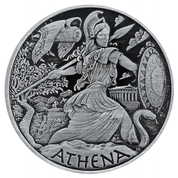 Tuvalu: Gods of Olympus - Athena 1 oz Silver 2022 Antiqued Coin