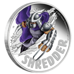 Tuvalu: Teenage Mutant Ninja Turtles - Shredder coloured 1 oz Silver 2024 Proof